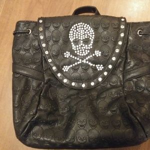 Skull backpack purse
